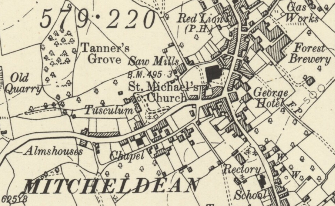 Mitcheldean map. OS Six-Inch Series 1901 Revision. Reproduced with the permission of the National Library of Scotland